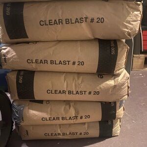 Clear Blast 50 lb glass bags
